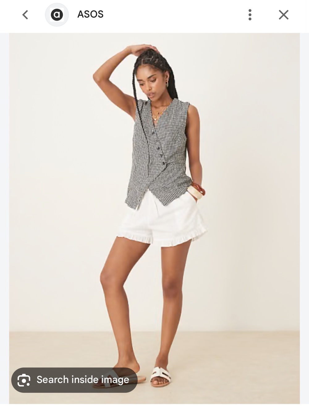 Abercrombie & Fitch black linen cross cross vest